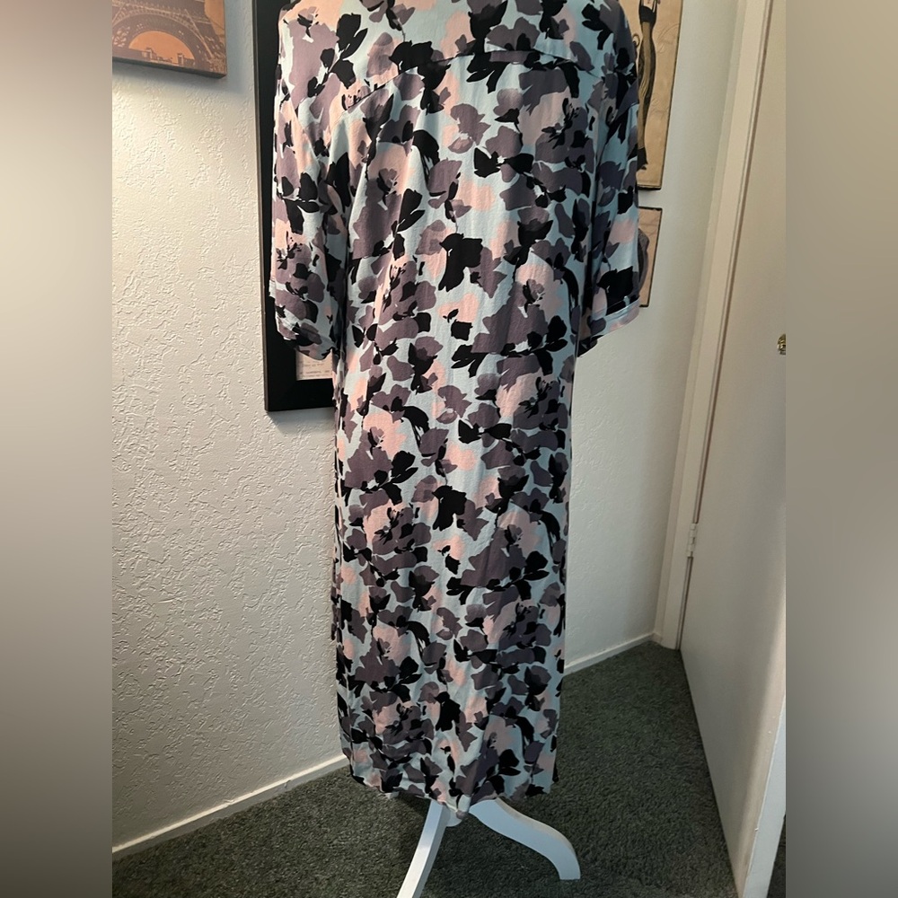 Maeve Anthropologie blue tunic long flowy blouse - Picture 4 of 7